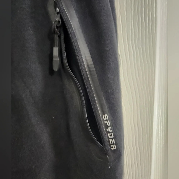 Spyder Active proweb black jogger pull on loungewear sweatpants men small - Picture 11 of 12